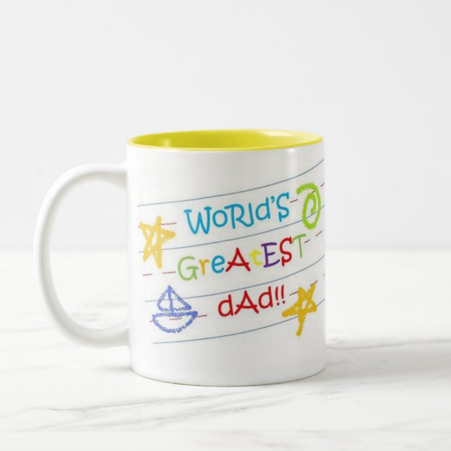 Tasse 2 Couleurs Le plus grand papa du monde ! (Gauche)