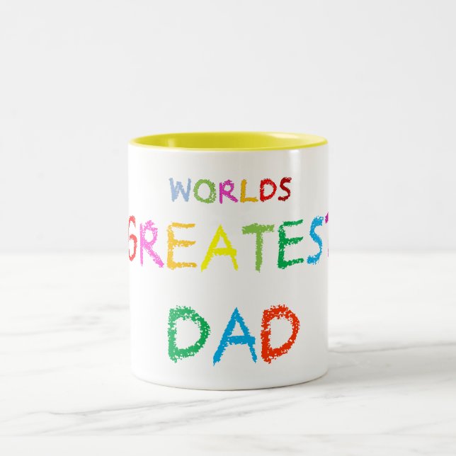 Tasse 2 Couleurs Le plus grand papa du monde (Centre)