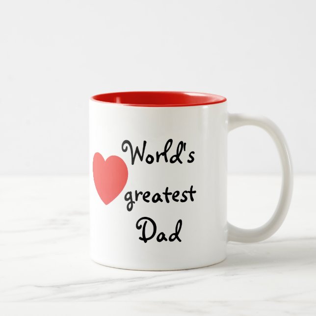 Tasse 2 Couleurs Le plus grand papa du monde (Droit)