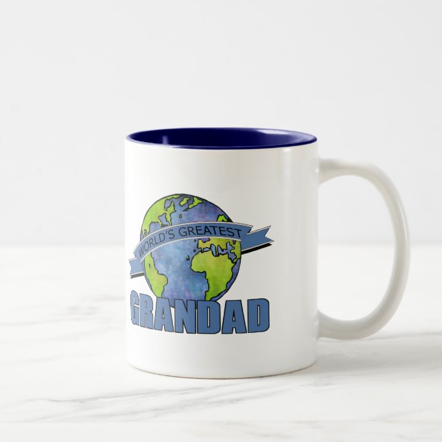 Tasse 2 Couleurs Le plus grand papy du monde (Droit)