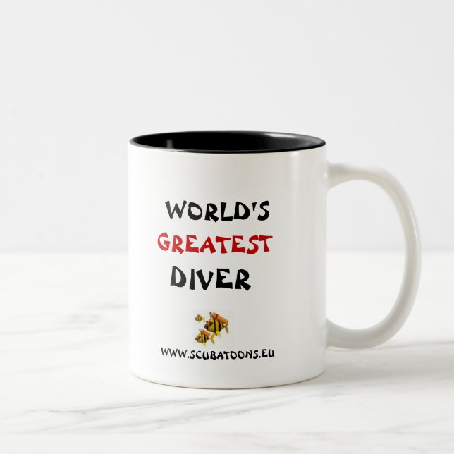 TASSE 2 COULEURS LE PLUS GRAND PLONGEUR DES MONDES (Droit)