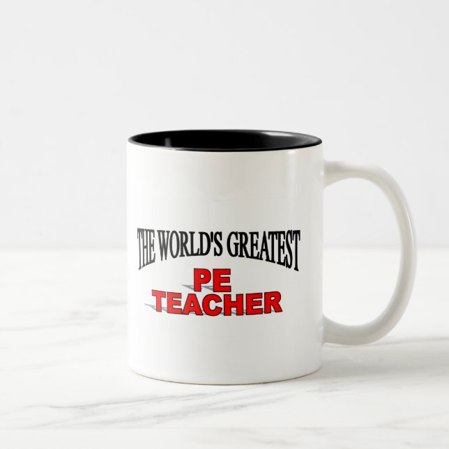 Tasse 2 Couleurs Le plus grand professeur du PE du monde (Droit)