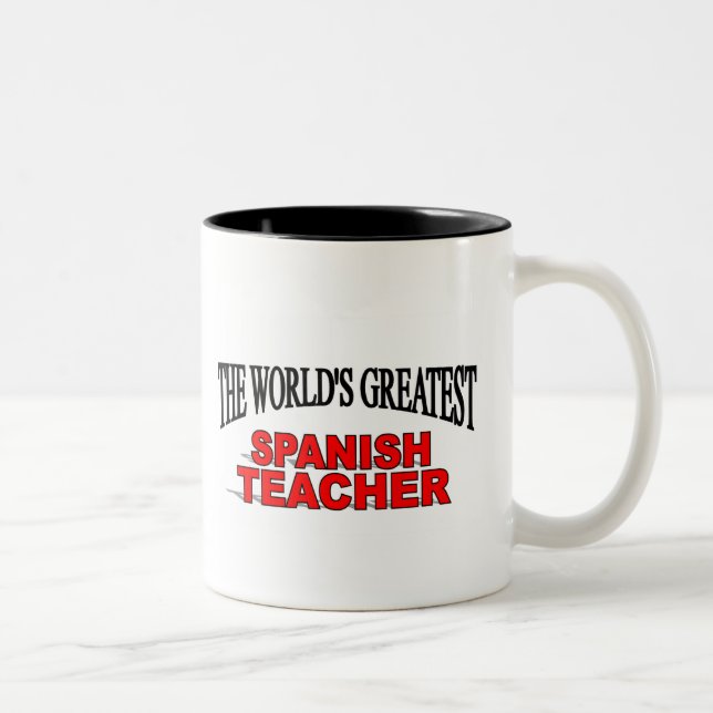 Tasse 2 Couleurs Le plus grand professeur espagnol du monde (Droit)