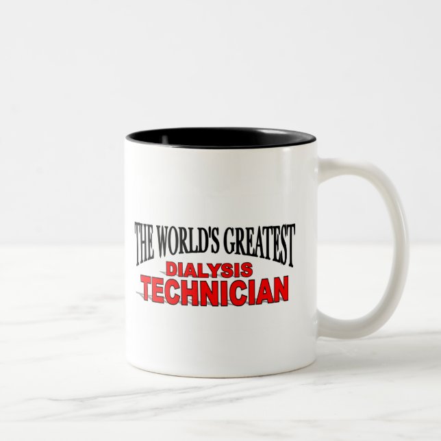 Tasse 2 Couleurs Le plus grand technicien de la dialyse du monde (Droit)