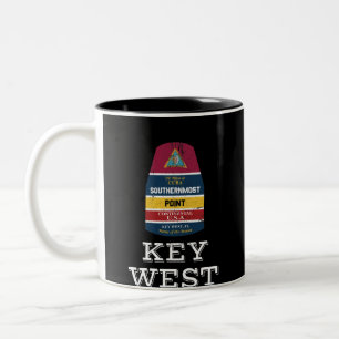 Tasse 2 Couleurs Le point le plus le plus au sud - clés de Key Wes