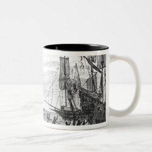 Tasse 2 Couleurs Le premier atterrissage de Columbus chez