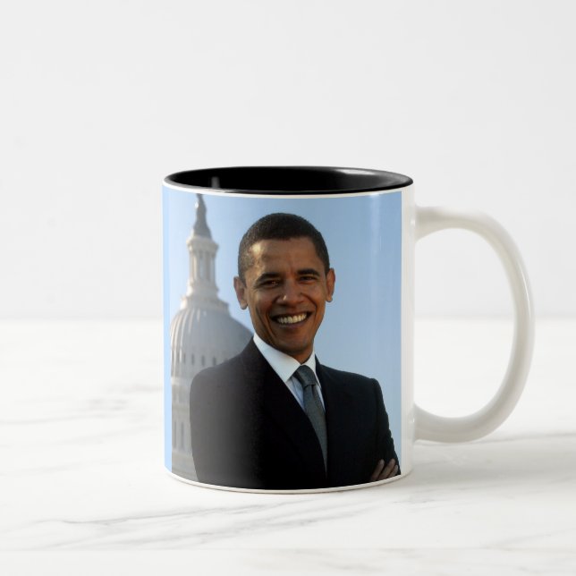 Tasse 2 Couleurs Le Président Barack Obama (Droit)