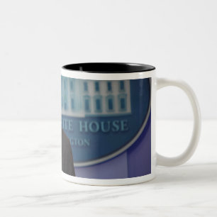 Tasse 2 Couleurs Le président Barack Obama fait une annonce