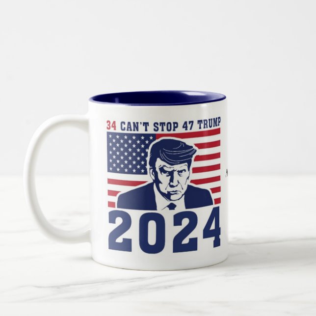 Tasse 2 Couleurs Le Président Donal Trump Mugshot Coffee (Gauche)
