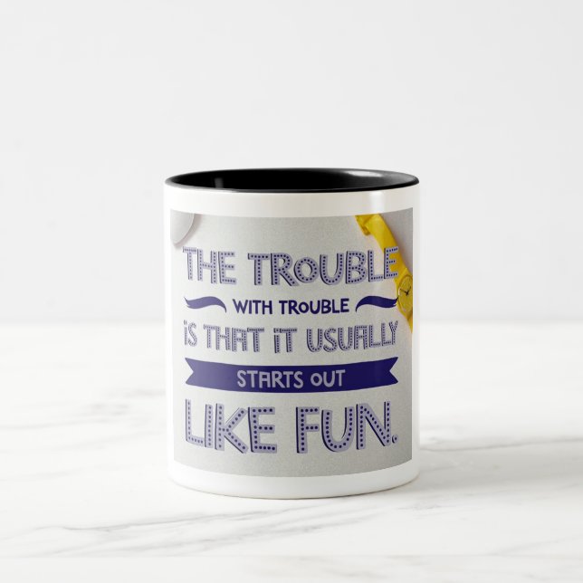Tasse 2 Couleurs Le Problème Avec Les Problèmes (Centre)