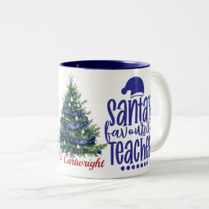 Tasse 2 Couleurs Le professeur préféré du Père Noël
