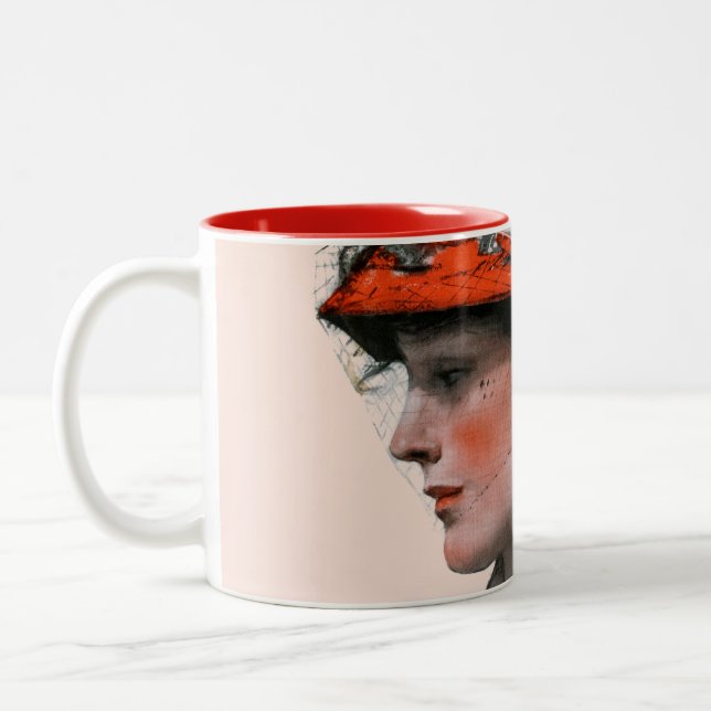 Tasse 2 Couleurs Le profil de la femme (Gauche)