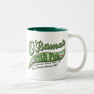 Tasse 2 Couleurs Le pub irlandais d'O'bama