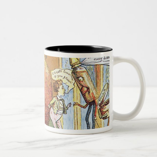 Tasse 2 Couleurs Le pudding de Noël (Droit)