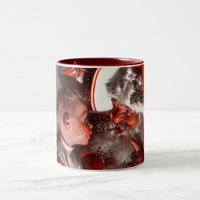 Tasse 2 Couleurs Le recouvrement de Père Noël (Centre)