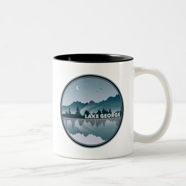 Tasse 2 Couleurs Le reflet du lac George New York (Droit)