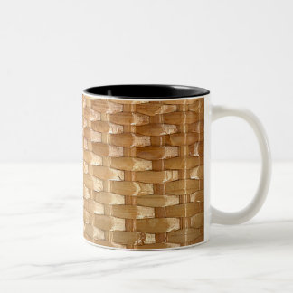 Tasse 2 Couleurs Le regard de la texture en osier de Basketweave de