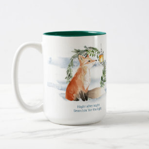 Tasse 2 Couleurs Le Renard Magique De L'Aquarelle Au Pays Des Merve