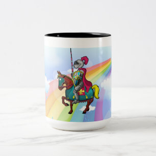 Tasse 2 Couleurs Le roi Arthur chevalier medievil et cheval
