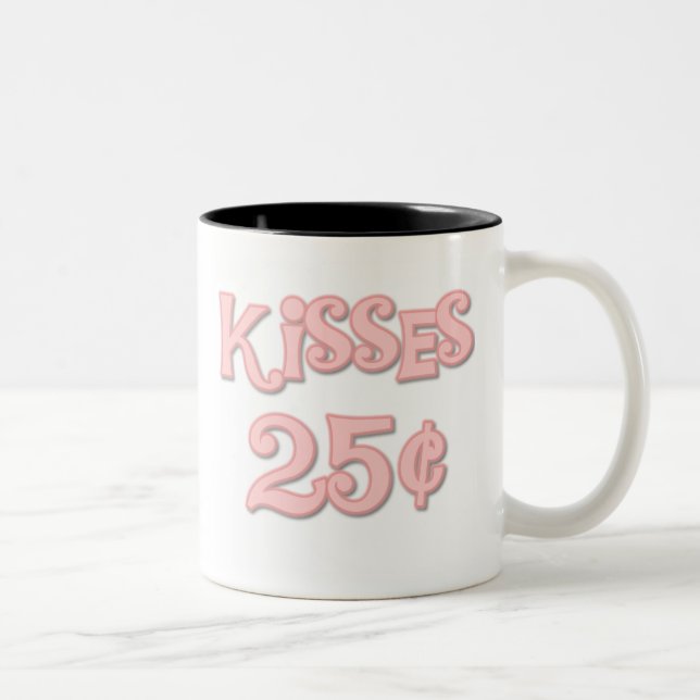 Tasse 2 Couleurs Le rose embrasse 25 cents (Droit)