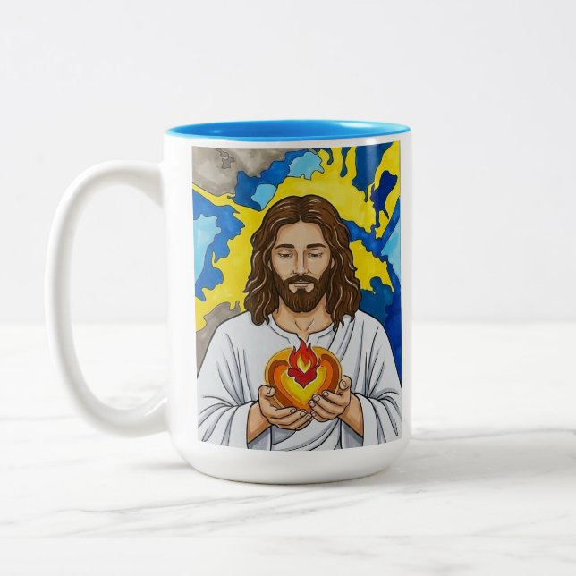 Tasse 2 Couleurs Le Sacré-Cœur de Jésus (Gauche)