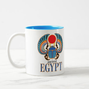 Tasse 2 Couleurs Le scarabée égyptien. Égypte antique