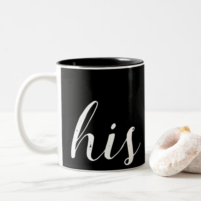 Tasse 2 Couleurs le sien et le mien (Avec donut)