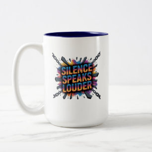 Tasse 2 Couleurs Le silence parle plus fort