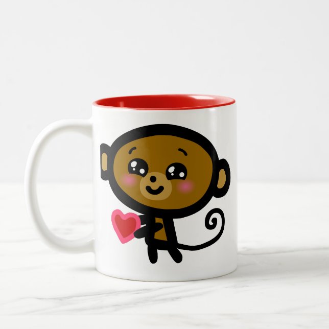 Tasse 2 Couleurs Le singe vous aime ! (Gauche)