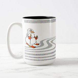 Tasse 2 Couleurs Le skieur de neige -