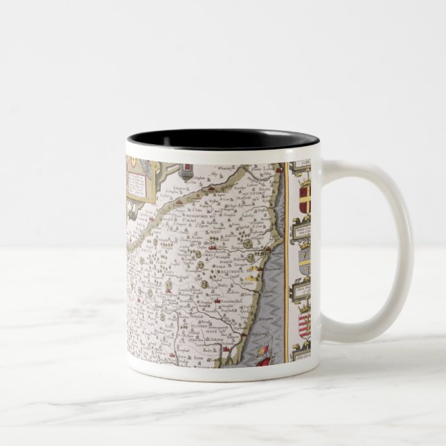 Tasse 2 Couleurs Le Suffolk et la situation d'Ipswich (Droit)
