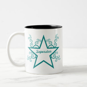 Tasse 2 Couleurs Le superstar tourbillonne tasse, Teal
