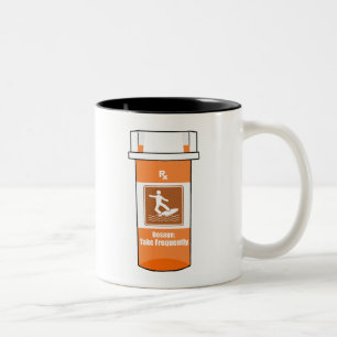 Tasse 2 Couleurs Le surf est ma drogue