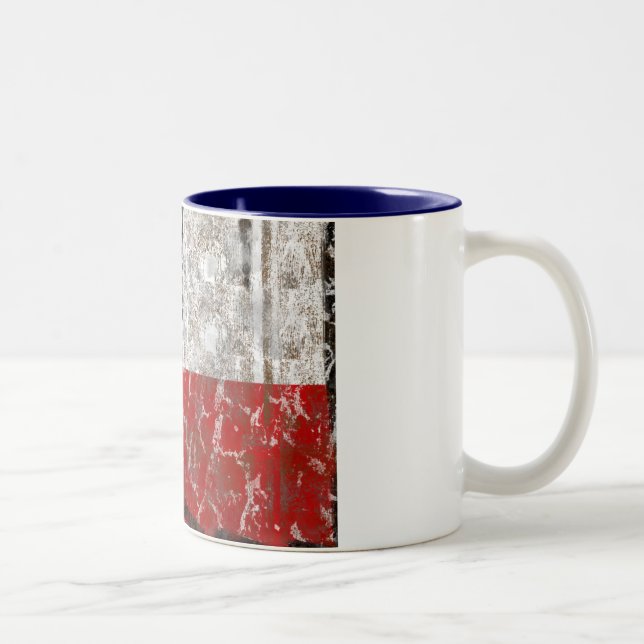 Tasse 2 Couleurs Le Texas s'est rouillé drapeau solitaire d'état (Droit)
