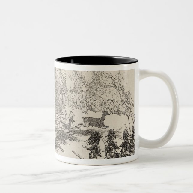 Tasse 2 Couleurs Le tir de cerfs communs chez Gotha (Droit)