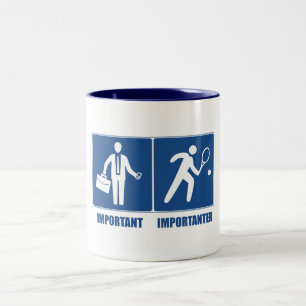 Tasse 2 Couleurs Le Travail Est Important, Le Tennis Est Important