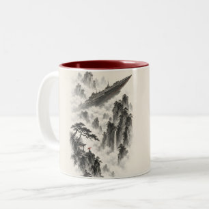 Tasse 2 Couleurs Le vaisseau au-delà des pins