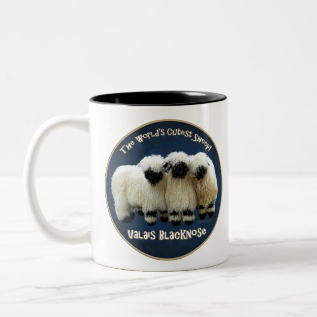 Tasse 2 Couleurs Le Valais Blacknose - le mouton le plus mignon du (Gauche)