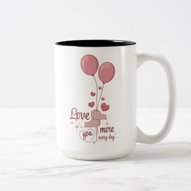 Tasse 2 Couleurs Le verre de la Saint Valentin (Droit)