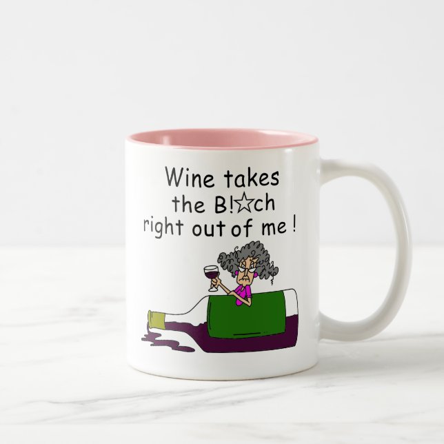 Tasse 2 Couleurs Le Vin M'A Mélangé (Droit)