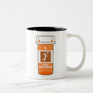 Tasse 2 Couleurs Le volley-ball est ma drogue