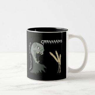 Tasse 2 Couleurs Le zombi végétarien veut Graaaains !