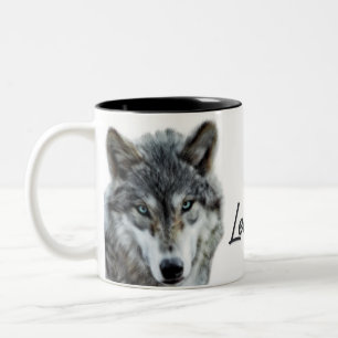 Tasse 2 Couleurs Leader du Pack Wolf Woodland Thème
