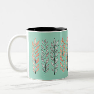 Tasse 2 Couleurs Leaf  Decor 