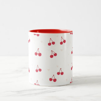 Tasse 2 Couleurs L'école de filles Cherry Hearts