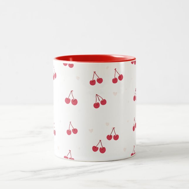 Tasse 2 Couleurs L'école de filles Cherry Hearts (Centre)