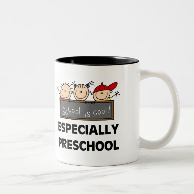 Tasse 2 Couleurs L'école préscolaire est fraîche (Droit)