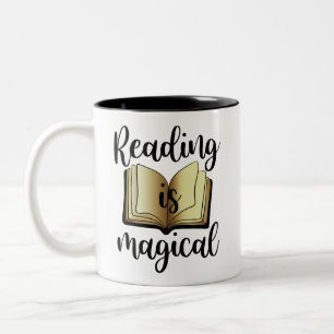 Tasse 2 Couleurs Lecteur Magique Livre Noir Or Script Amoureux des