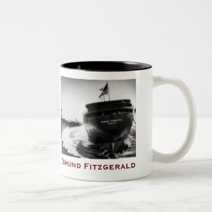 Tasse 2 Couleurs L'Edmund Fitzgerald avec les noms de l'équipage