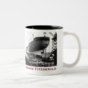 Tasse 2 Couleurs L'Edmund Fitzgerald avec noms d'équipage